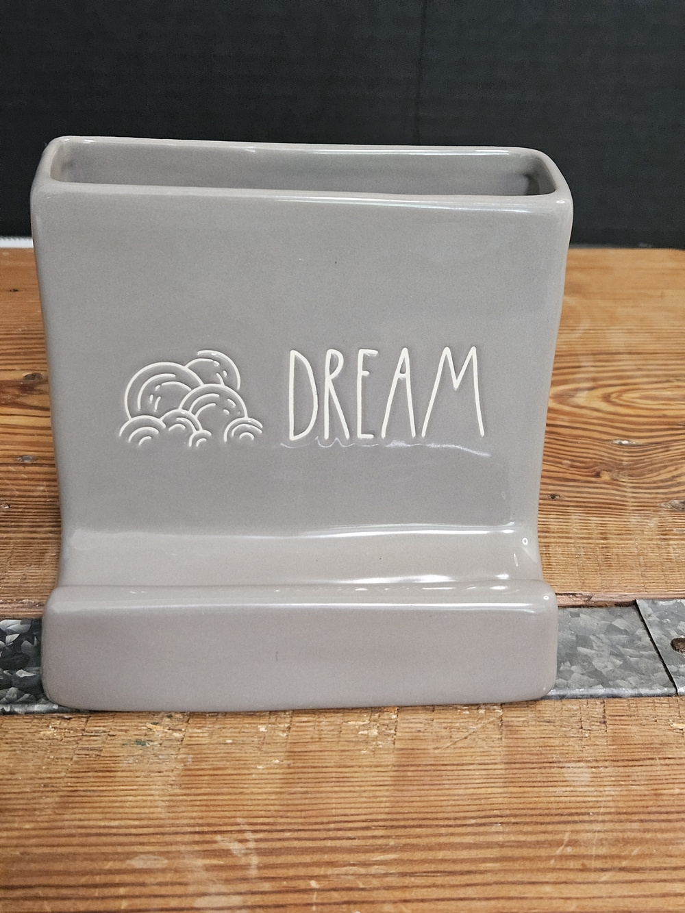 Rae Dunn Gray Ceramic Organizer